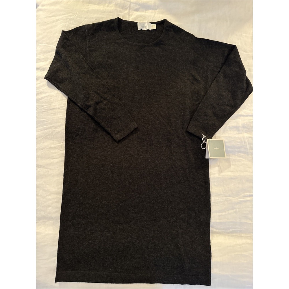 Belford Women's Gray Cashmere Sweater Shift Straight Dress New NWT
